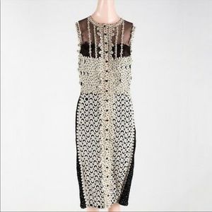 Anthropologie Beguile Byron Lars Laser Cut Sheath Dress Size 8